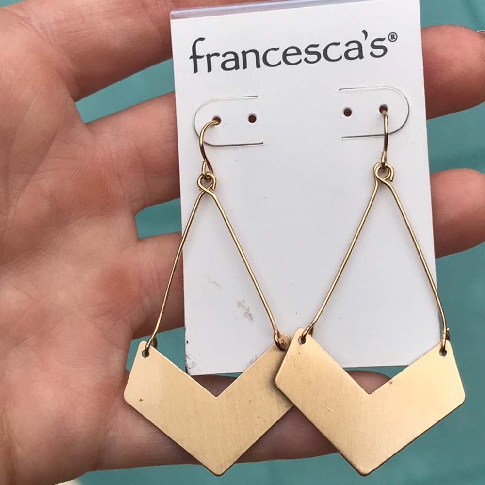 Francesca’s Gold Dangle Earrings NWT